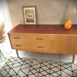 Scandinavian design sideboard in oak and mahogany