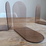 Smoked plexiglass bookend 1970