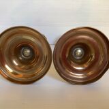 Paire d’anciens bougeoirs en laiton