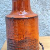 Lampe a poser en céramique signé Belka, Danemark abat jour en corde