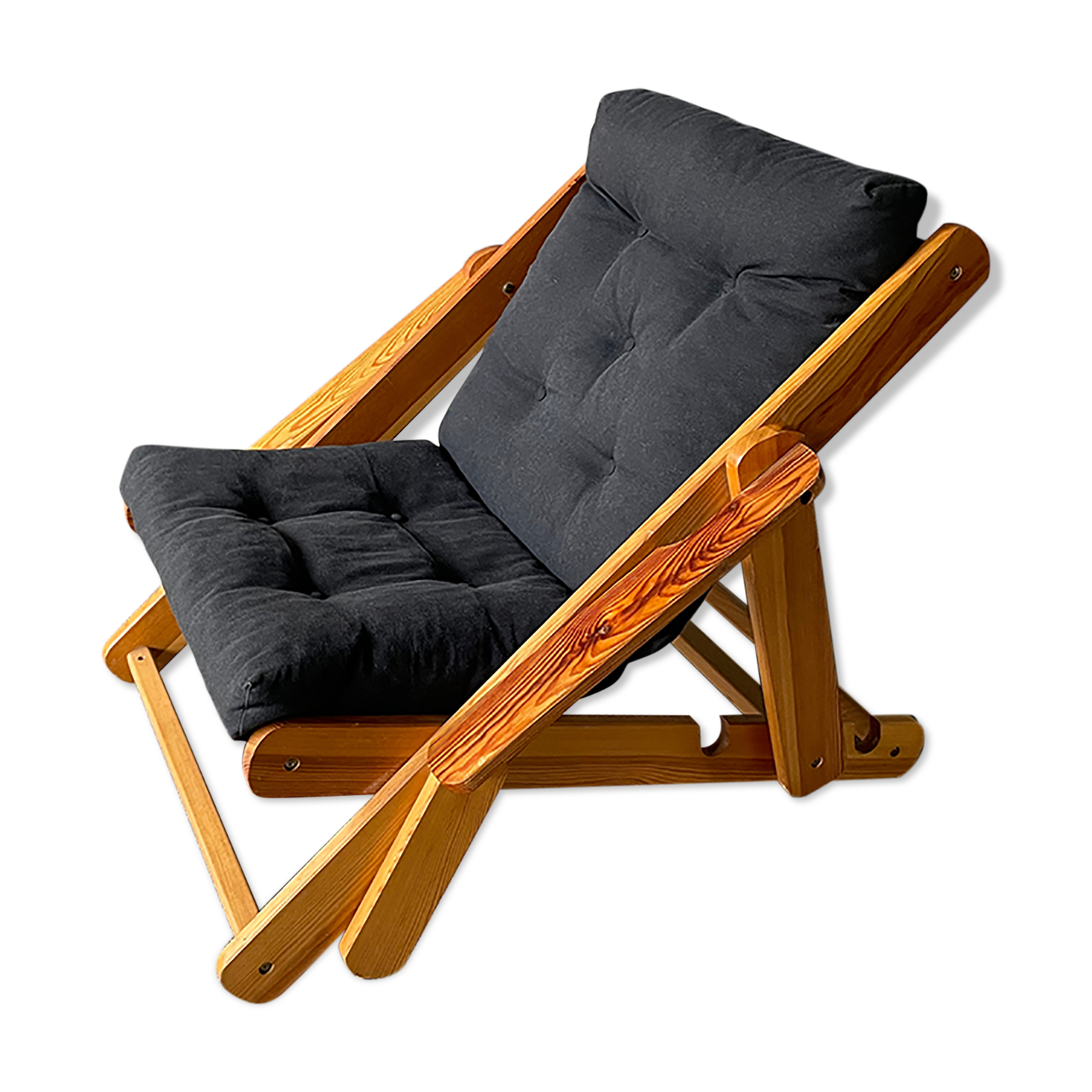 Fauteuil scandinave inclinable et pliable par Gillis Lundgren, 1970s