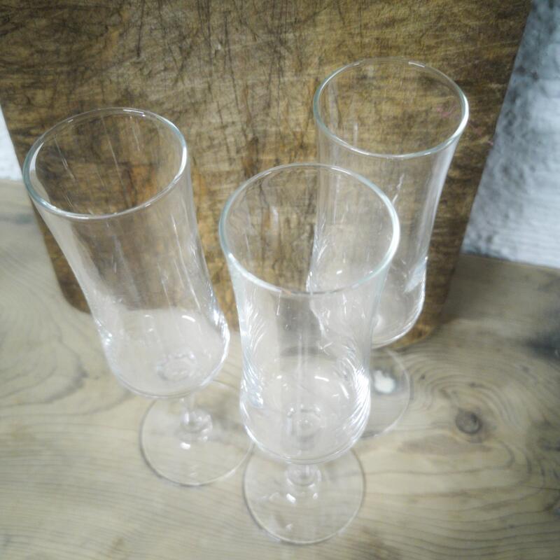 Trio of champagne flutes