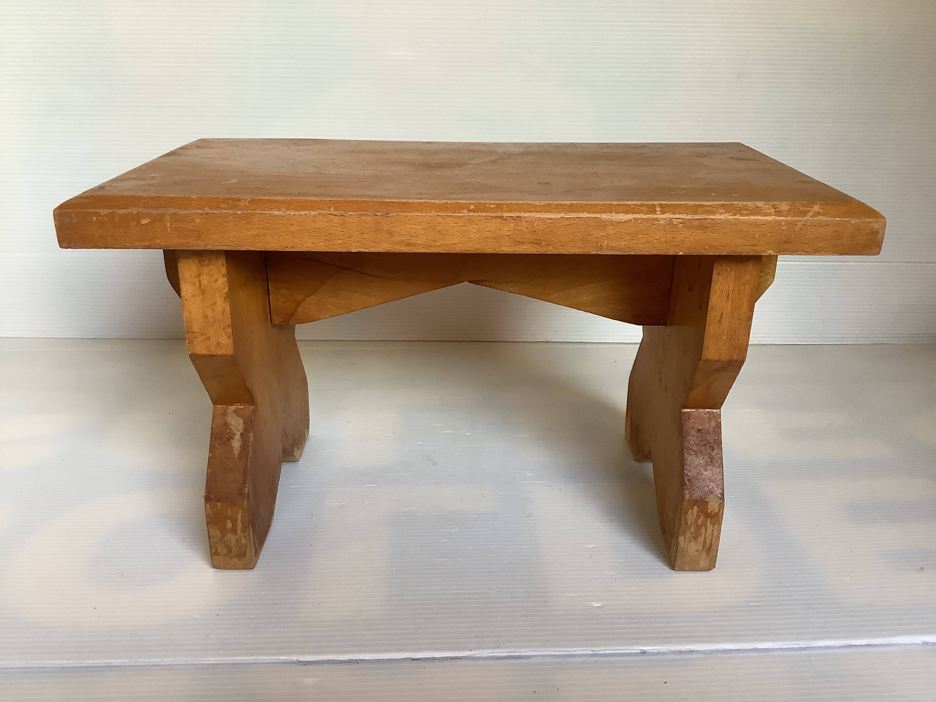 Small wooden bench stool step