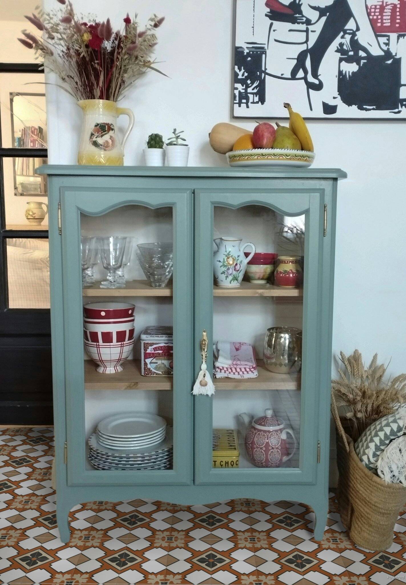 Vintage library display case