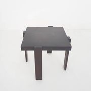 Dark brown square side table in the style of Porada Arredi, 1960's
