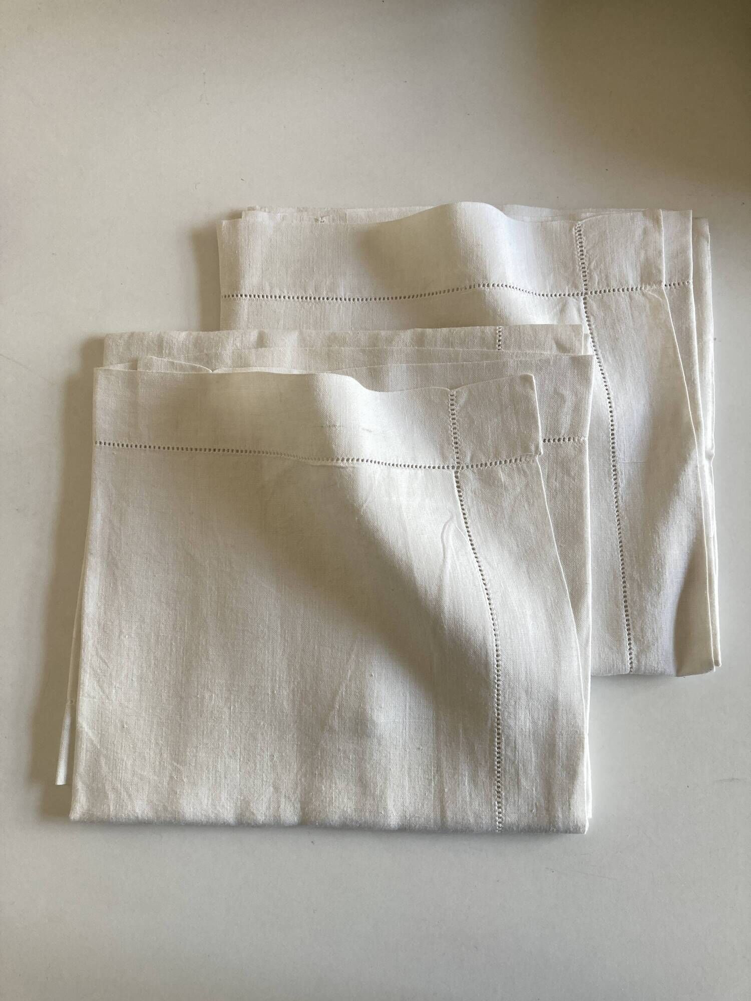 Pair of reserve pillowcases in linen thread to days without monogram
