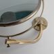 Vintage illuminated adjustable brass mirror, Arpin Paris, France 1970