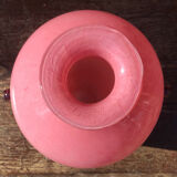 Art deco style pink glass vase