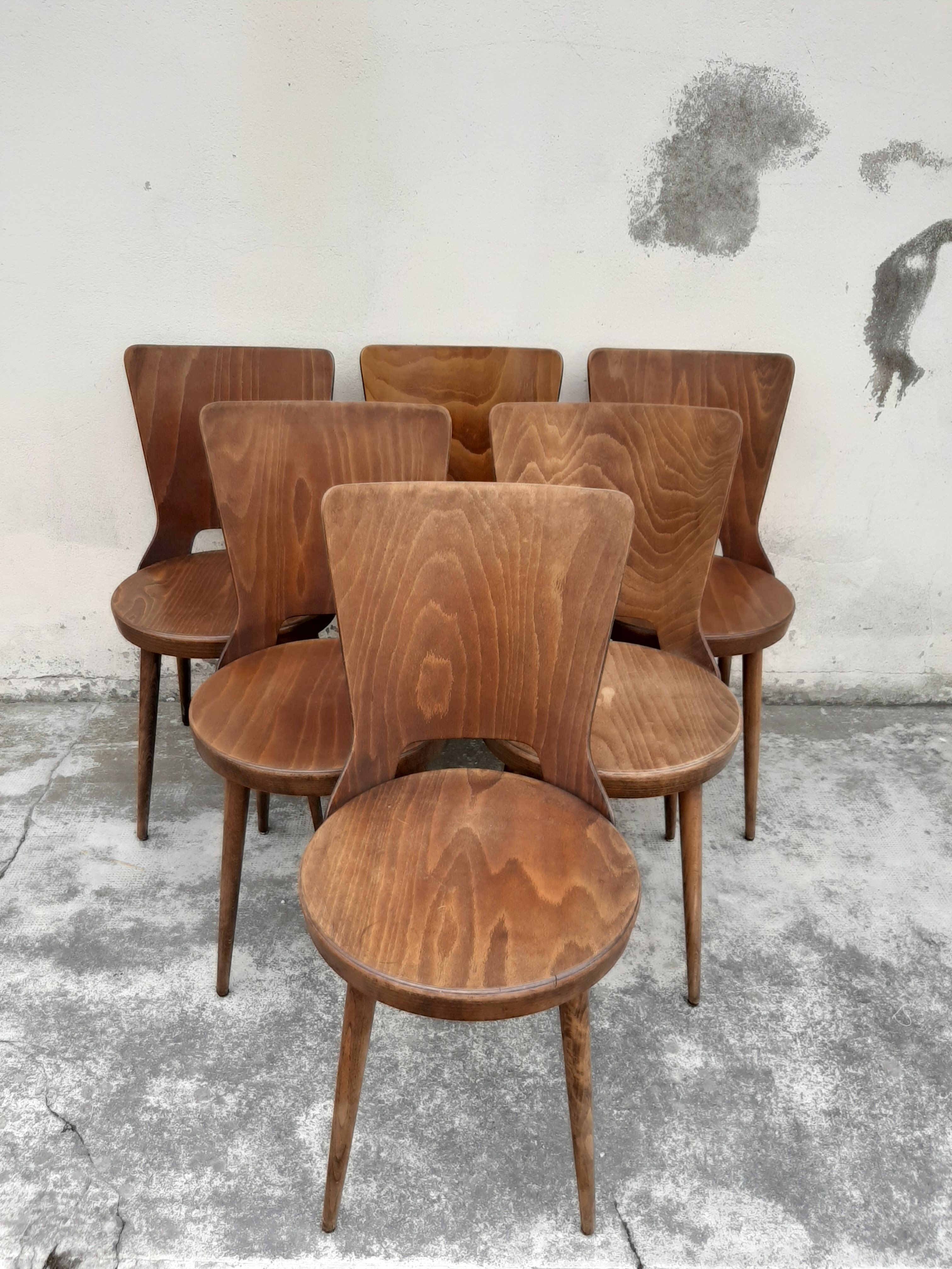 Ensemble de 6 chaises Baumann modèle Dove