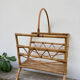 Vinyl holder in rattan and bamboo