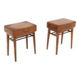 Set de 2 tables de chevet en acajou par Axel Larsson, Suède, 1960