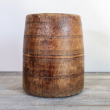 Old wooden pot