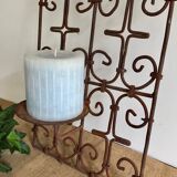 Wrought iron picnic, wall lamp, candleholder