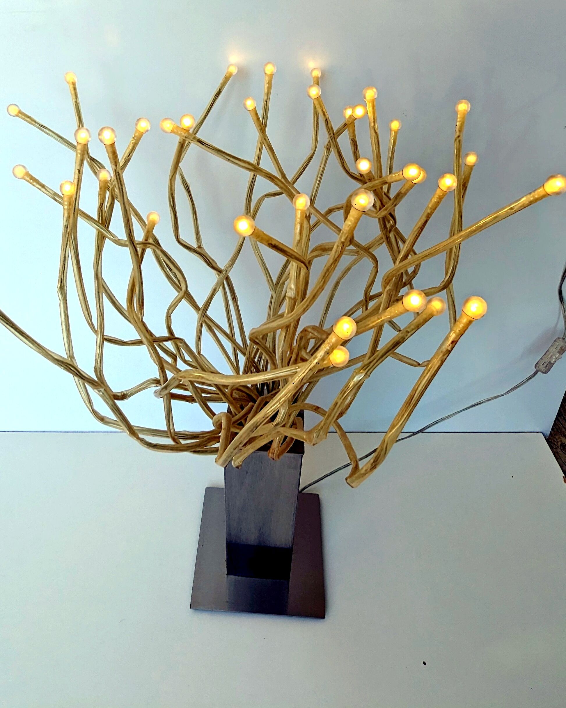 IKEA Stranne lamp - stainless steel & plastic tree 80's 90's - Octopus medusa lamp