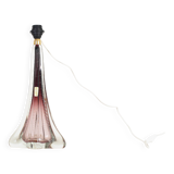 Vintage French crystal glass table lamp in the style of Val Saint Lambert