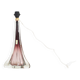 Vintage French crystal glass table lamp in the style of Val Saint Lambert