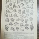 Lithograph on helmets from 1928