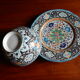 Bol et sous tasse Minâkâri Iran en métal peint à la main