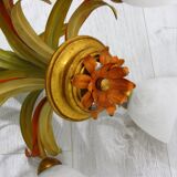 Lustre floral Hollywood Regency, années 1970