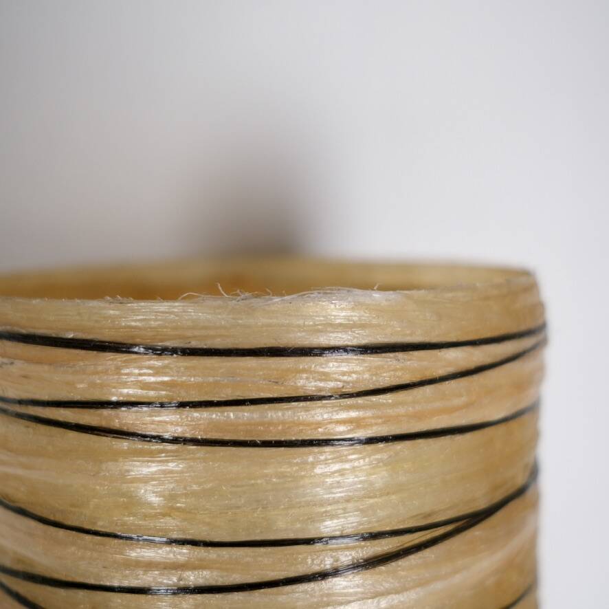 Resin and rope wall light by Accolay, France, 1970s