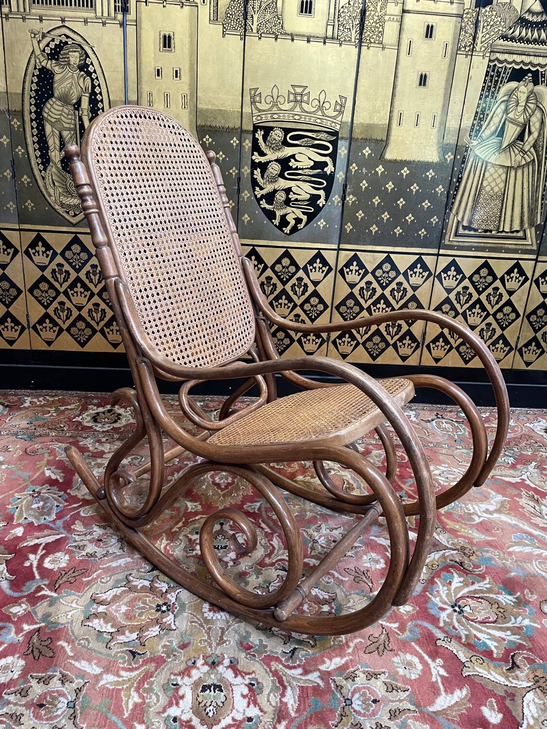 Thonet bentwood and cane rocking chair