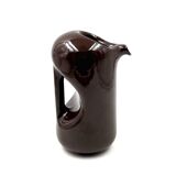 Mid-century modern brown ceramic vase / jug, Il Picchio Italy 1970s