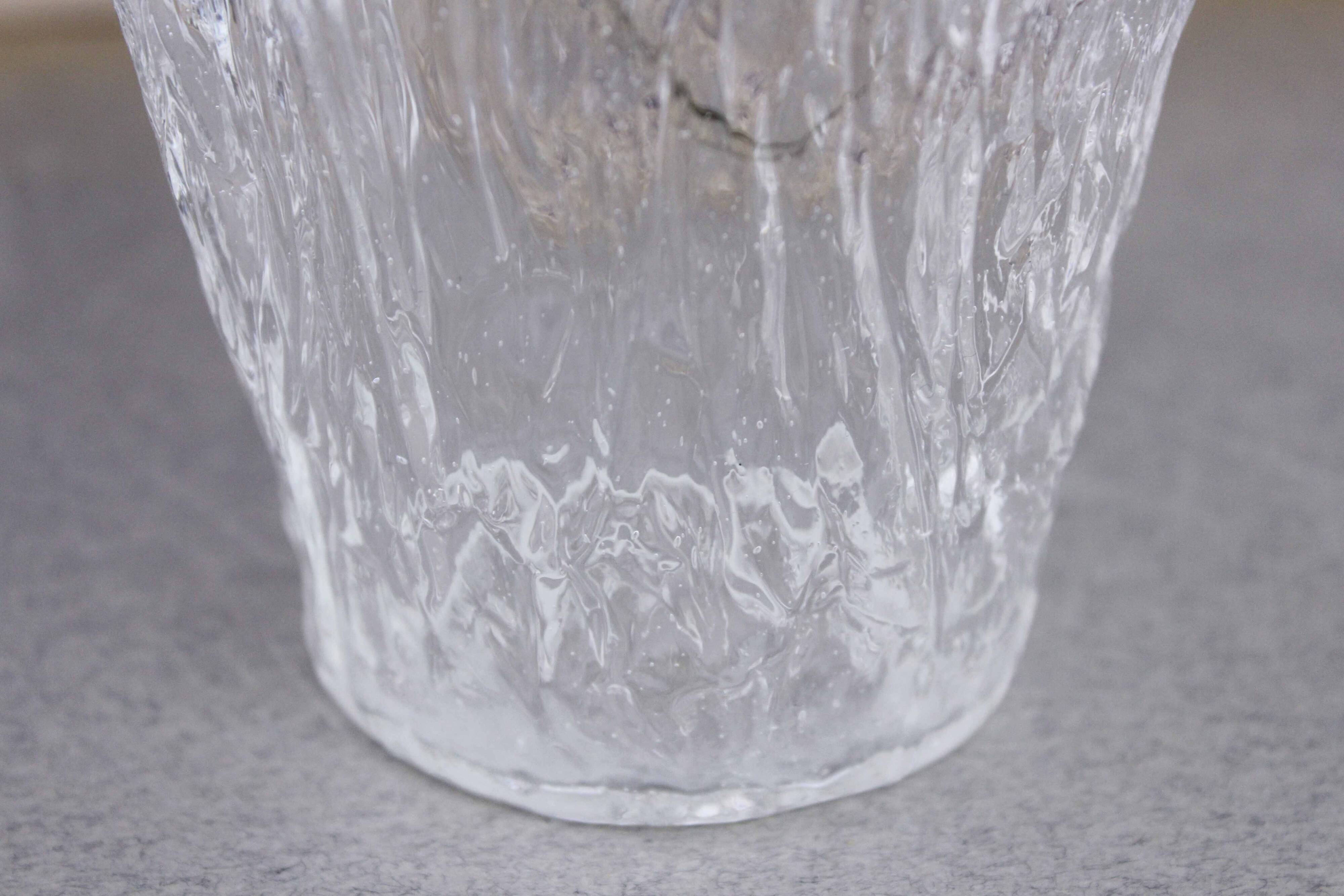 Folded glass vase 1970