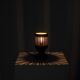 Vintage wooden lattice accent lamp