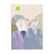 Illustration libre courante avec un cheval dans les montagnes