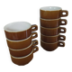 Set of nine bistro chocolate cups