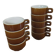Set of nine bistro chocolate cups