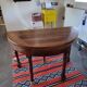 Round or half-moon oak table