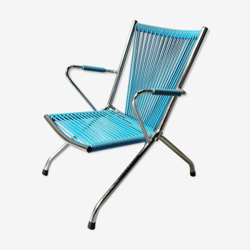 Scoubidou folding armchair 70's