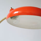 Orange flexible desk lamp