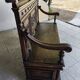 Banquette-coffre ancienne style Henri II / Néo-Renaissance en bois sculpté