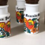 Lot spice jar in vintage opaline