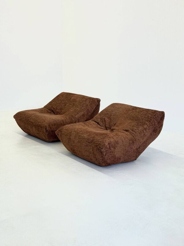 Fauteuils lounge Papillon de Guido Maria Rosati pour Giovannetti en marron rouille