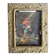 Tableau ancien fleurs signé avec cadre en bois et stuc doré, XIXe