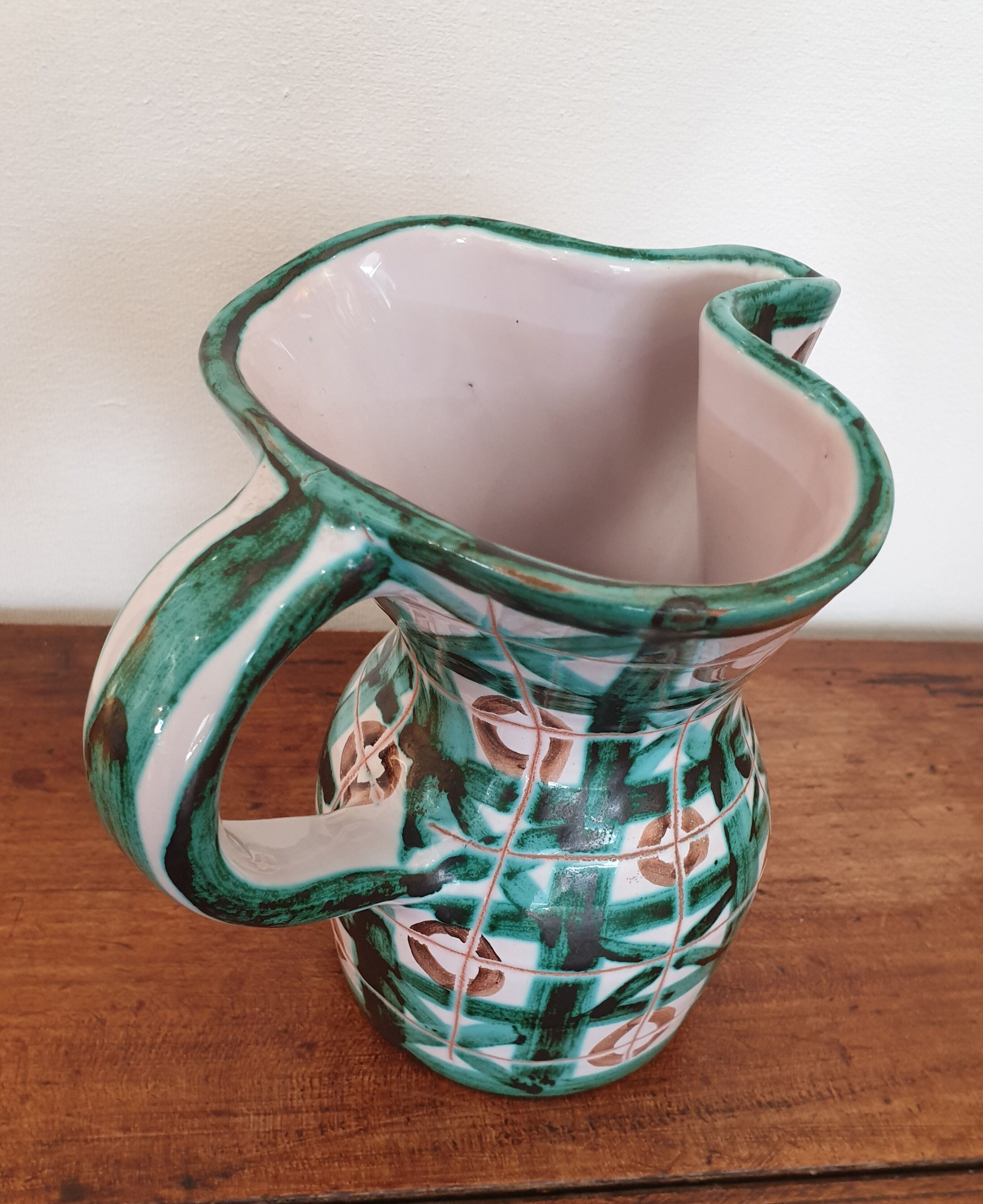 Ceramic pitcher by Robert Picault Vallauris 1950s