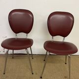 Pair of vintage leatherette chairs