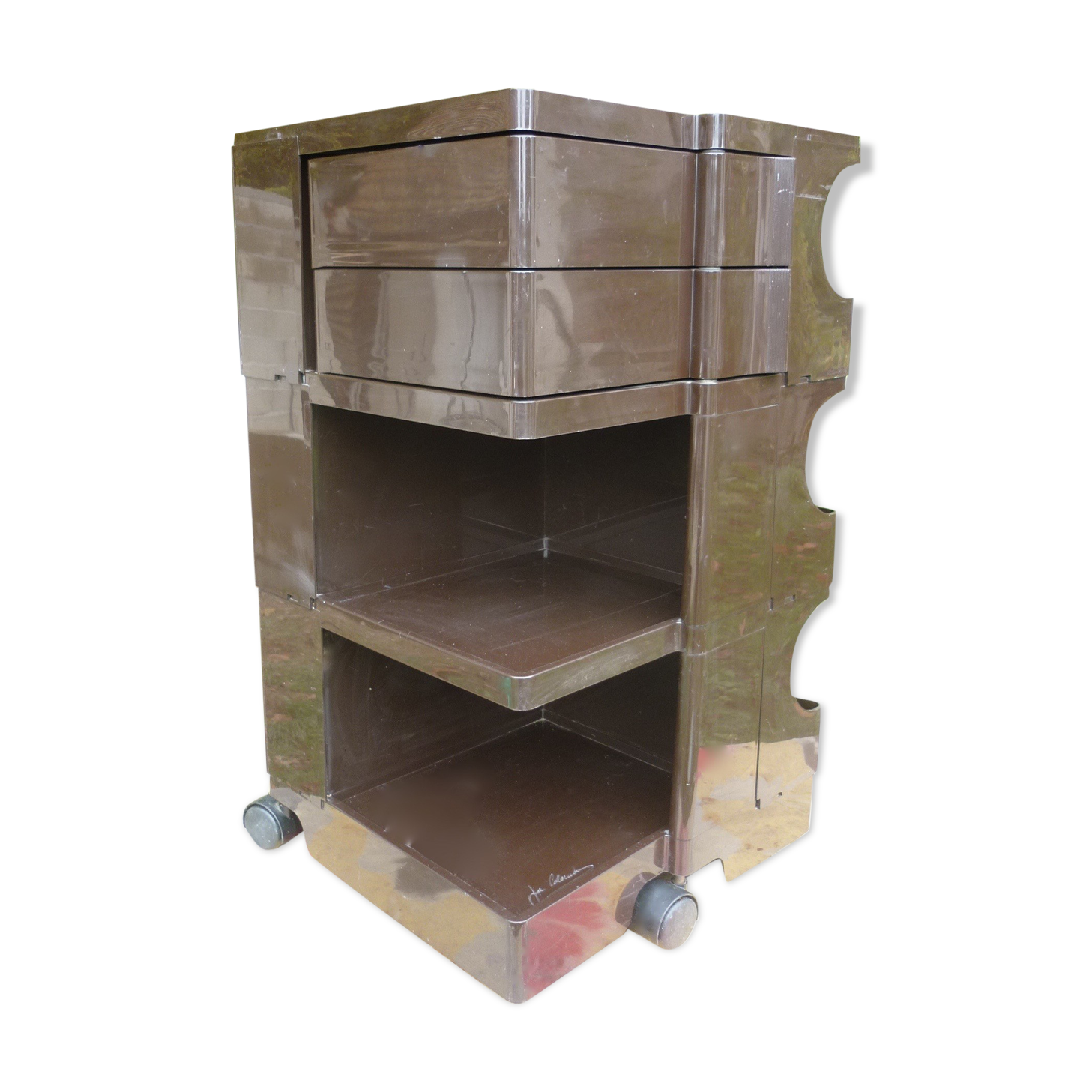 Boby dessert brown design Joe Colombo