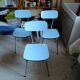 3 chaises formica bleu clair