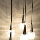 Chandelier suspension waterfall 5 globes Philips 1960-70