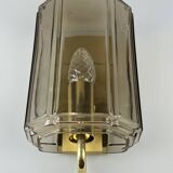 1960s/70s Wall Lamp Glashütte Limburg Germany Glass & Metal Age Design