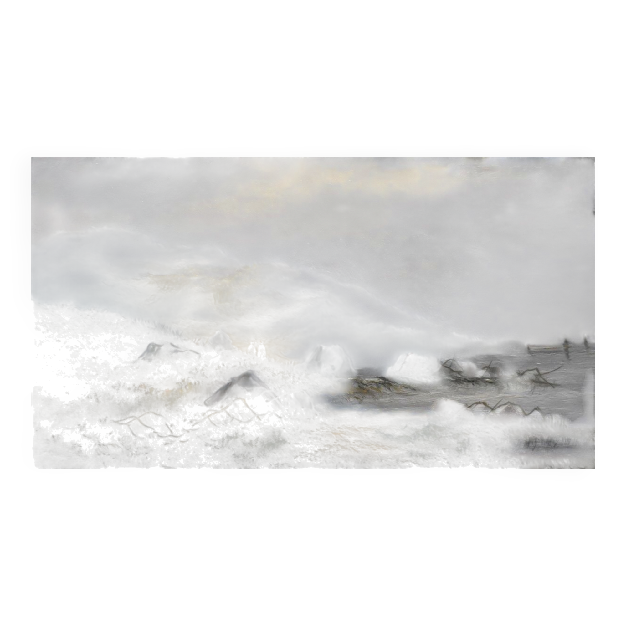 French school, late 19th century Coastal landscape, oil on paper