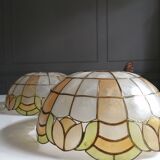Pair of mother-of-pearl lampshades