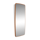 Scandinavian slightly convex rectangular teak mirror by "Kron"