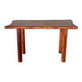 Table basse brutaliste forme libre 1970