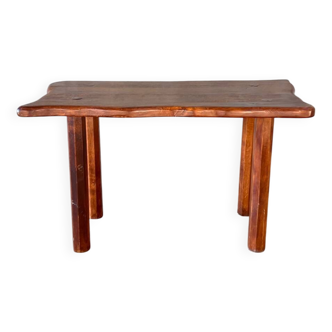 Table basse brutaliste forme libre 1970