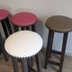 Lot de 6 tabourets de bar en bois — esprit bistrot & bois patiné